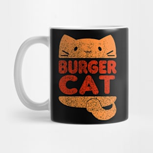 Burger Cat Retro Mug